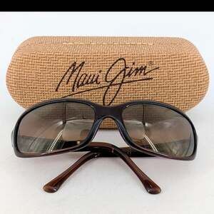 EUC Maui Jim Lagoon MJ 189-26 Brown Frame w/HCL Bronze Polarized Lens